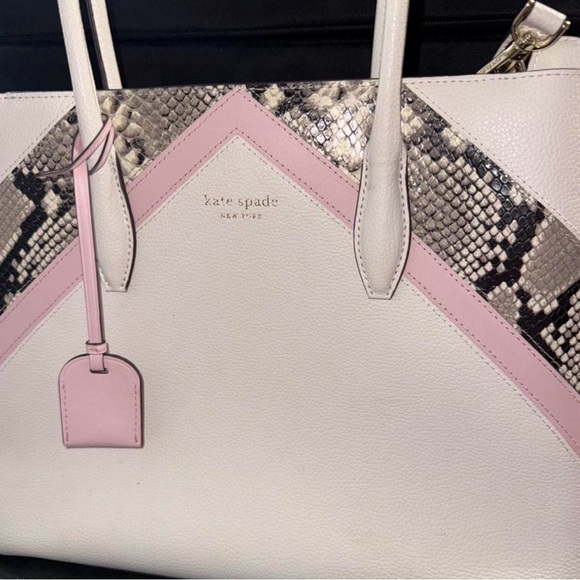 Kate Spade  - Women's Eva Chevron Medium Satchel - Picture 4 of 9